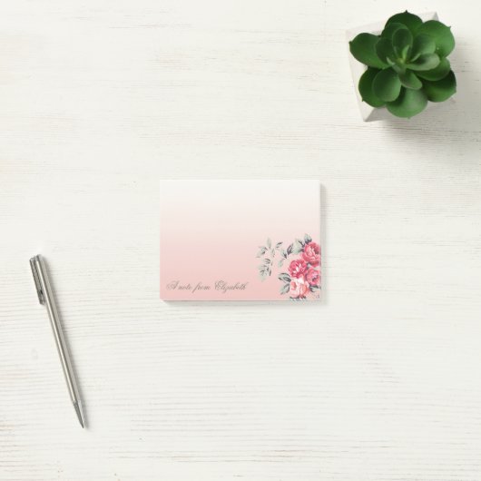 Elegant Cute Stylish Girly, Flowers Post-it® Notes (Kantoor)
