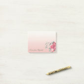 Elegant Cute Stylish Girly, Flowers Post-it® Notes (Op bureau)