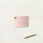 Elegant Cute Stylish Girly Flowers Post-it® Notes (Op bureau)