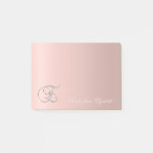 Elegant Cute Stylish Girly - Monogram Post-it® Notes (Voorkant)