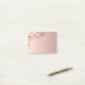 Elegant Cute Stylish Girly Waterverf Flowers Post-it® Notes (Op bureau)