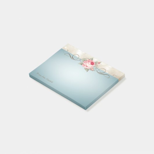 Elegant Cute Stylish, Romantic.Roos Post-it® Notes (Schuin)