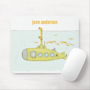 Elegant Cute Underwater Submarine vismonogram Muismat