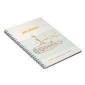 Elegant Cute Underwater Submarine vismonogram Notitieboek (Rechterzijde)