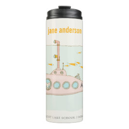 Elegant Cute Underwater Submarine vismonogram Thermosbeker