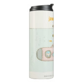 Elegant Cute Underwater Submarine vismonogram Thermosbeker (Gedraaid links)