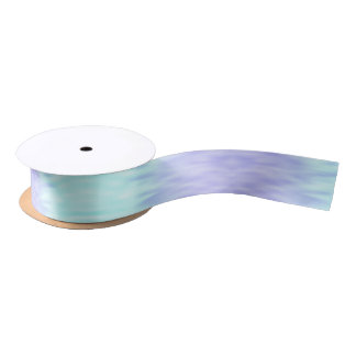 Elegant Cute Violet Aqua Blue Pastel Ombre  Satijnen Lint