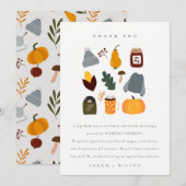 Elegant Cute Warm Cozy Autumn Essential Wedding Bedankkaart (Voorkant / Achterkant)