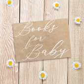 Elegant Cute Waterverf Blue Roos & Books voor Baby Informatiekaartje