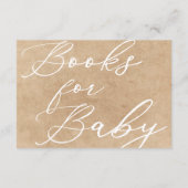 Elegant Cute Waterverf Blue Roos & Books voor Baby Informatiekaartje (Achterkant)