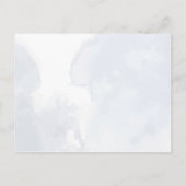 Elegant Cute Waterverf Dusty Blue Floral Wedding Uitnodiging Briefkaart (Achterkant)