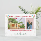 Elegant Cute We hebben ons verplaatst voor kerstfo Aankondiging (Staand voorkant)