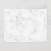 Elegant Cute White Marble Typography Wedding Uitnodiging Briefkaart (Achterkant)