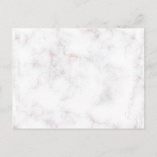 Elegant Cute White Marble Typography Wedding Uitnodiging Briefkaart (Achterkant)