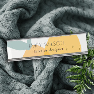 Elegant Cute Yellow Lemon Fruity Citrus Bright Bureau Naambordje