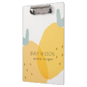 Elegant Cute Yellow Lemon Fruity Citrus Bright Klembord (Links)