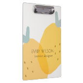 Elegant Cute Yellow Lemon Fruity Citrus Bright Klembord (Rechts)