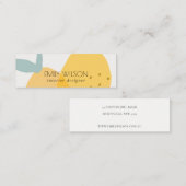 Elegant Cute Yellow Lemon Fruity Citrus Bright Mini Visitekaartje (Voorkant / Achterkant)