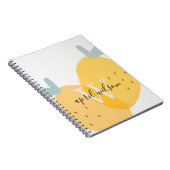 Elegant Cute Yellow Lemon Fruity Citrus Bright Notitieboek (Rechterzijde)