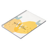 Elegant Cute Yellow Lemon Fruity Citrus Bright Notitieboek (Linkerzijde)