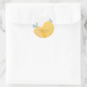 Elegant Cute Yellow Lemon Fruity Citrus Bright Ronde Sticker (Tas)