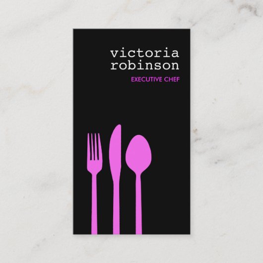 Elegant Cutlery Visitekaartje (Voorkant)