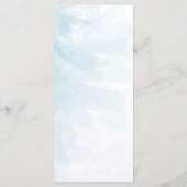 Elegant Cyaan Blue Waterverf Wedding Menu (Achterkant)