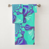 Elegant cyaan edelblauw bad handdoek (Insitu)