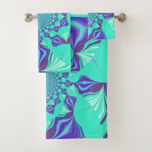 Elegant cyaan edelblauw bad handdoek