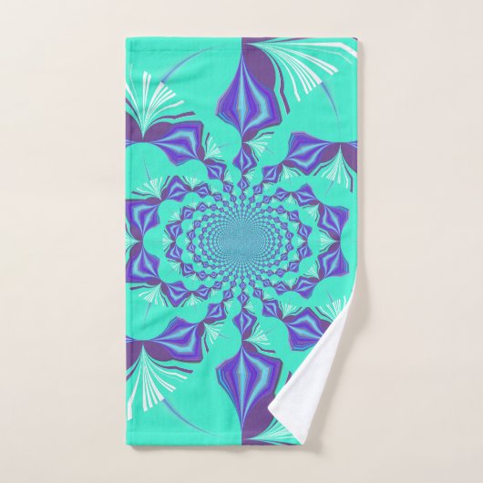 Elegant cyaan edelblauw bad handdoek (Handdoek)