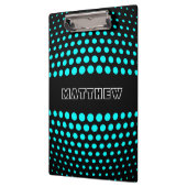Elegant Cyan Polka Dots Pattern Klembord (Links)