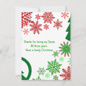 Elegant Dad Merry kerstboom Snowflakes Green (Achterkant)