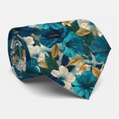 Elegant Dads Day Gifts Tropical Flower Stropdas (Opgerold)