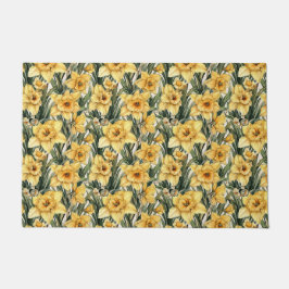 Elegant Daffodil Yellow Spring Flowers Pasen Deurmat
