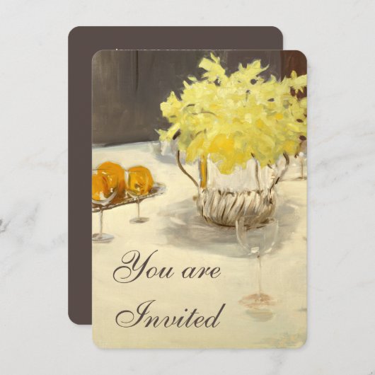 Elegant Daffodils Rehearsal Dinner Invitations Kaart (Voorkant / Achterkant)