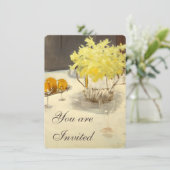 Elegant Daffodils Rehearsal Dinner Invitations Kaart (Staand voorkant)