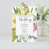 Elegant daffodils trouwuitnodiging kaart (Staand voorkant)