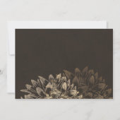Elegant Dahlia Brown Floral Wedding Invitation Kaart (Achterkant)