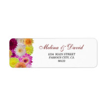 Elegant Dahlia Florals Adres Etiket