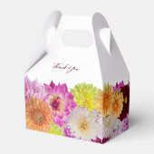 Elegant Dahlia Florals Wedding Bedankdoosjes (Achterkant)