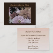 Elegant Dahlia Flowers Florist Visitekaartje (Voorkant / Achterkant)