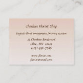 Elegant Dahlia Flowers Florist Visitekaartje (Achterkant)
