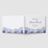 Elegant Dahlias Lila Grey bruiloft gastenboek (Volledig)