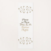 Elegant Daily Affirmation Yoga Mat: "Have a Nice D Yogamat (Voorkant)