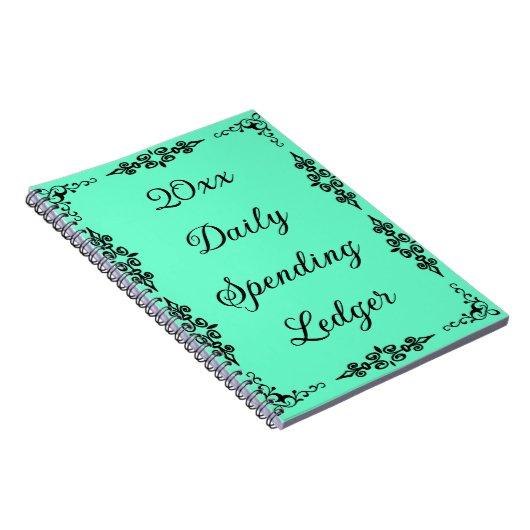 Elegant Daily Spending Ledger Budget Notitieboek (Rechterzijde)
