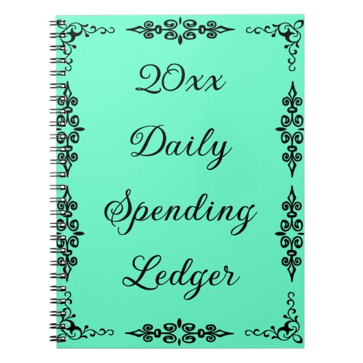 Elegant Daily Spending Ledger Budget Notitieboek (Voorkant)