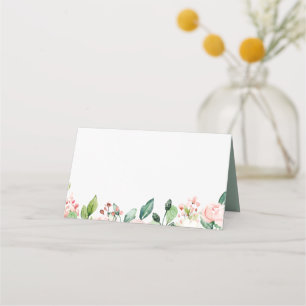 Elegant Dainty Autumn Floral Wedding Place Card Plaatskaartje