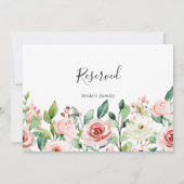 Elegant Dainty Autumn Floral Wedding Reserved Sign (Achterkant)