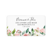 Elegant Dainty Autumn Floral Wedding RSVP Adres Etiket (Voorkant)