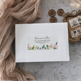 Elegant Dainty Autumn Floral Wedding RSVP Adres Etiket